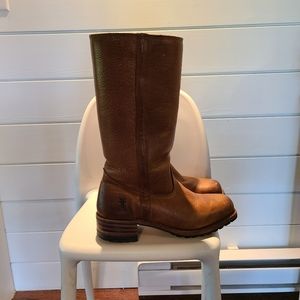 Frye Winter cognac leather boots